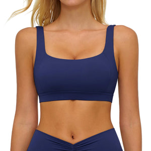 Hollow-out geometric back premium sports bra in multiple colors