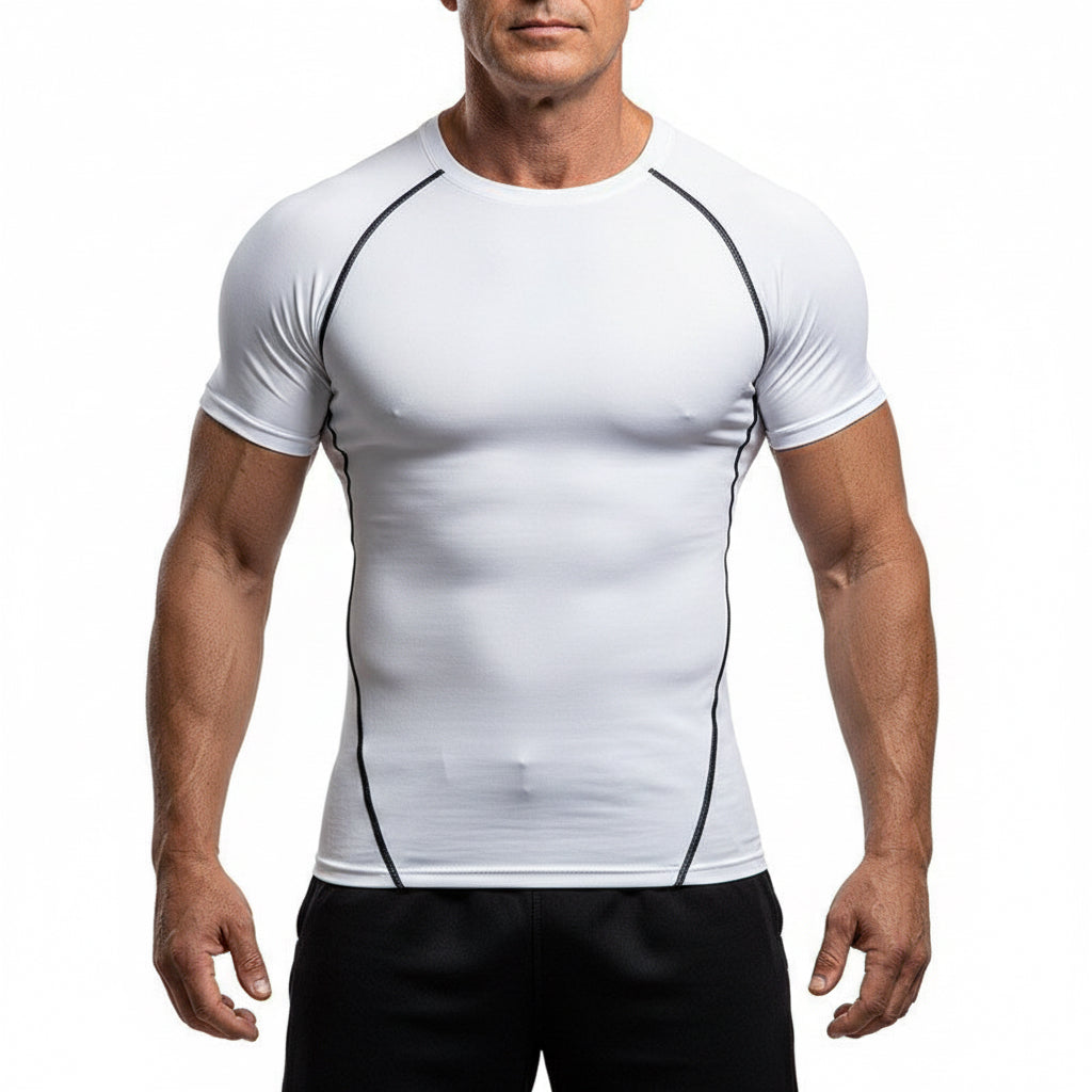 Men's quick drying short sleeve workout t-shirt in various colors