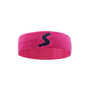 Cotton fitness headband available in red, black, blue, and yellow colors