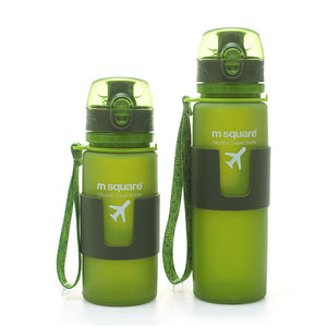 Portable soft silicone sports water bottle in multiple colors and sizes