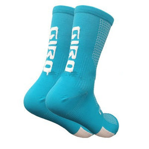 Cycling sports socks available in multiple colors including blue, white, pink, cyan, black, orange, red, and green
