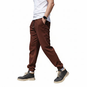 Men's high elasticity anti-wrinkle casual pants in tapered fit