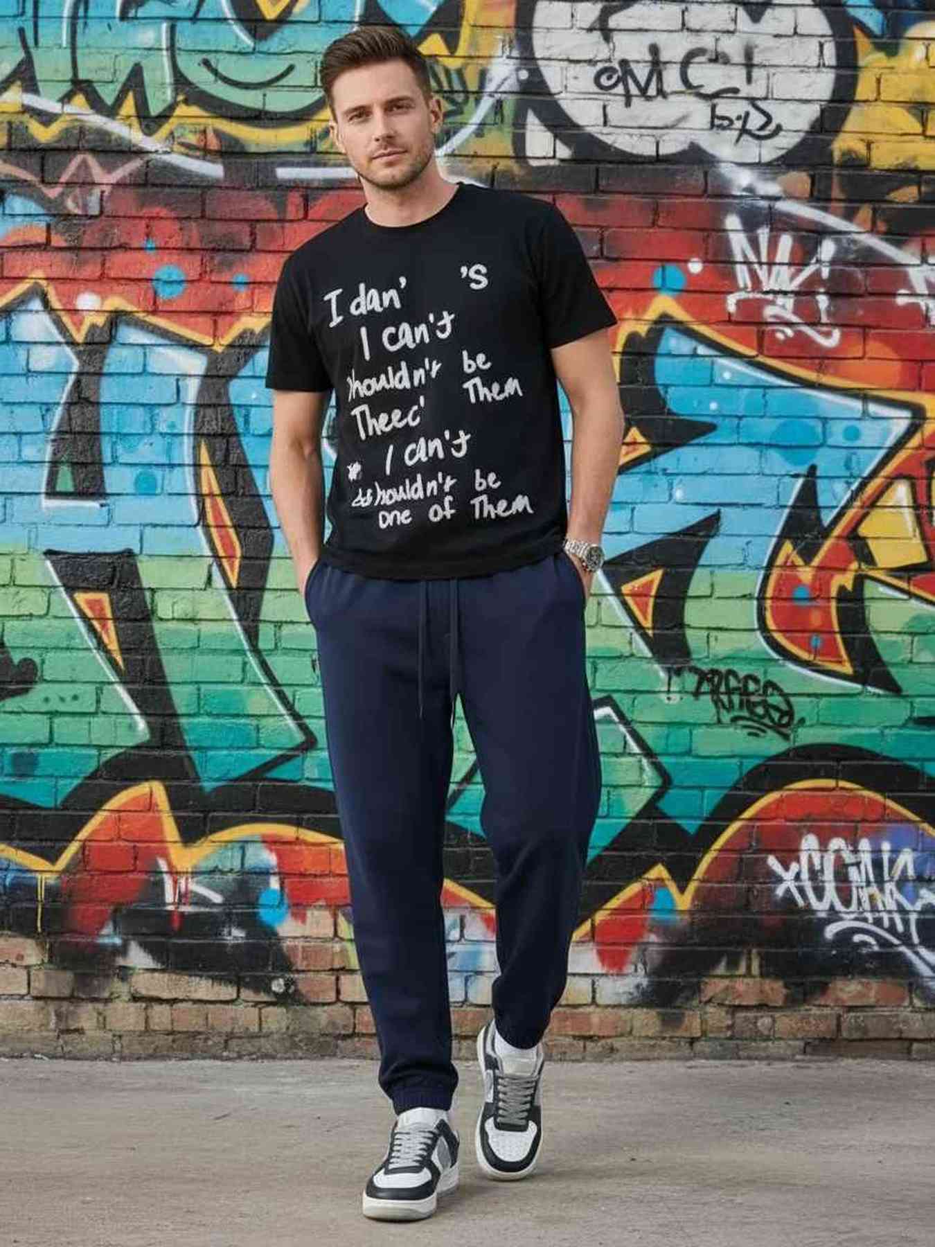 Men's high elasticity anti-wrinkle casual pants in tapered fit