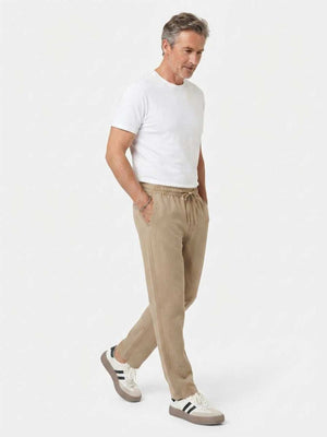 Men's anti-wrinkle stretch casual pants in various views