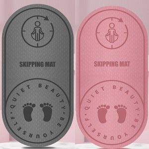 Thickened indoor mute skipping rope pad in gray and pink colors