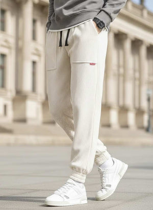Men's elastic anti-wrinkle casual pants in tapered fit