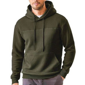 Men's plus-size fleece-lined hooded sweatshirt jacket in various colors