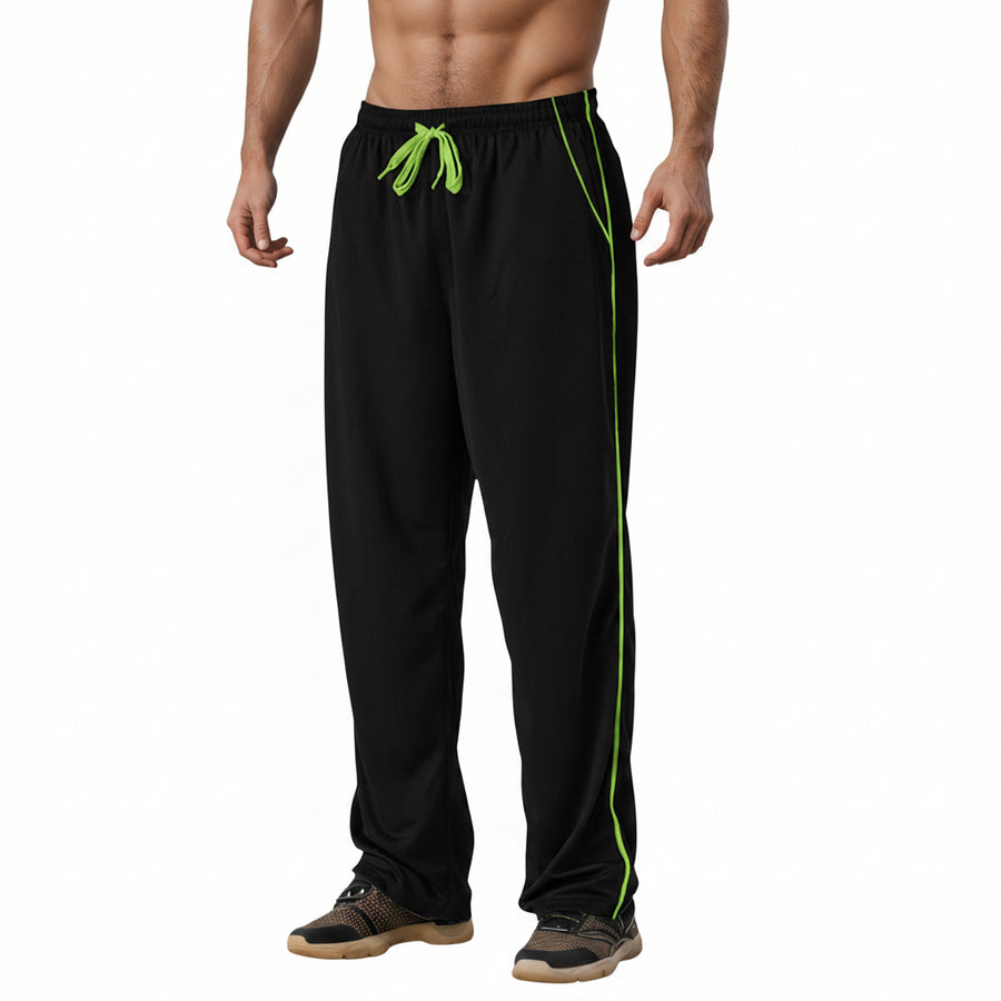 Men's loose black bamboo fiber sports jogging pants in various colors