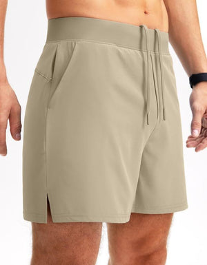 Men's quick-dry running shorts with zipper pockets in various colors