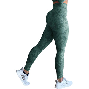 Women's push up butt leggings in various camo and leopard print colors