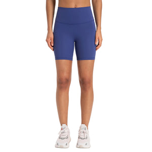 Women's elastic high waist yoga shorts in various colors for fitness and running