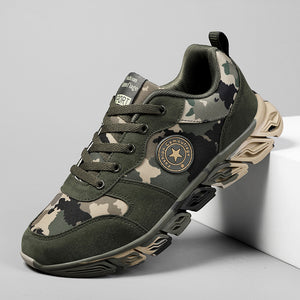Unisex camouflage breathable rubber sole training shoes in multiple colors and sizes