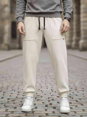 Men's elastic anti-wrinkle casual pants in tapered fit