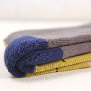 Cotton stitching children's socks in army green color