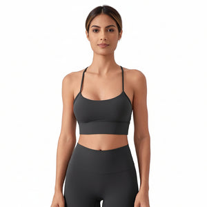 Nude-feel Y-back beauty-back sports bra in multiple colors and sizes