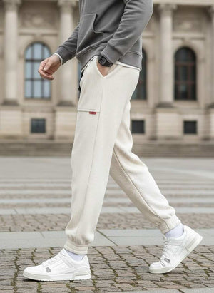 Men's elastic anti-wrinkle casual pants in tapered fit