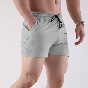 Men's American style basketball shorts in gray, black, apricot, and green colors