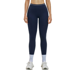 Contrast-color high-waist quick-dry yoga leggings in multiple colors