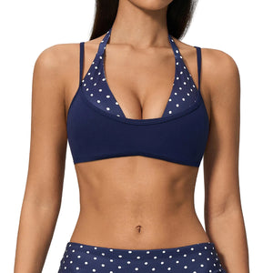 Strapless halter sports bra for women in various colors and patterns