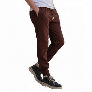 Men's high elasticity anti-wrinkle casual pants in tapered fit