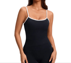 Color-block padded sports bra with backless design in multiple colors