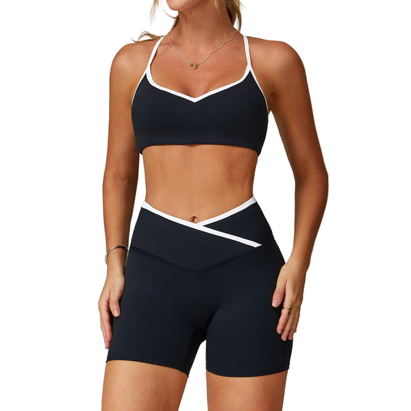 CROSS HIGH-WAIST SPORTS SET FOR WOMEN
