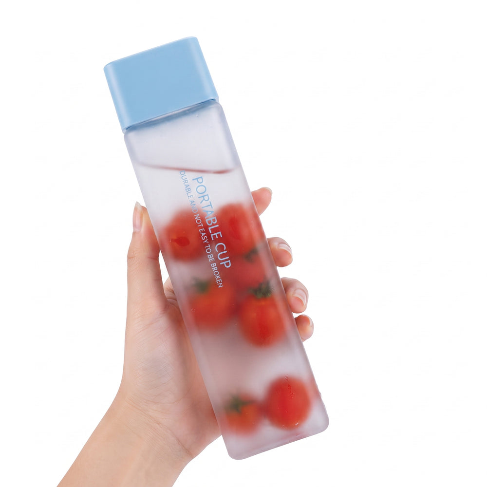 CREATIVE SQUARE TRANSPARENT SPORTS WATER BOTTLE 550ML