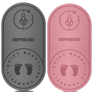 Thickened indoor mute skipping rope pad in gray and pink colors