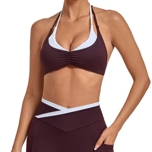 Color contrast sports vest fitness sports bra in various colors