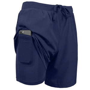 Men's quick dry athletic shorts with compression liner in multiple colors
