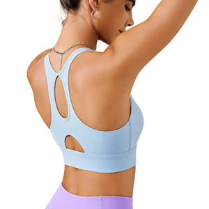 Front zipper high impact yoga sports bra in multiple colors