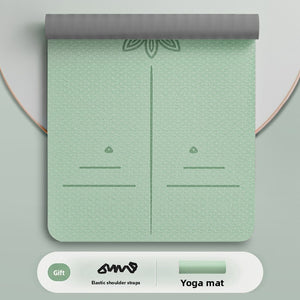 Thickened non-slip fitness and yoga floor mat in multiple colors and sizes
