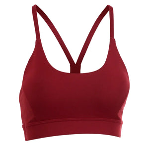 Back mesh triangle push up sports bra in various colors