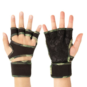 Non-slip half finger gym dumbbell sports gloves in various colors