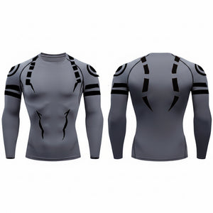 Men's long-sleeve sweat-wicking sports tight t-shirt in various colors