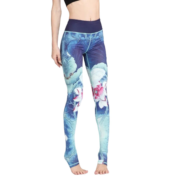 WOMEN'S PRINTED DRY FIT YOGA LEGGINGS