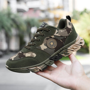 Unisex camouflage breathable rubber sole training shoes in multiple colors and sizes
