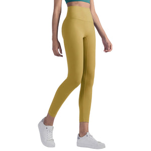 Women's high-waisted black performance yoga leggings