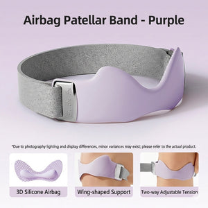 Silicone patella knee strap with 3D air cushion in black