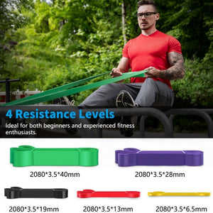 Heavy duty resistance bands set for full body fitness workouts