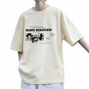Men's short-sleeve loose fit cotton t-shirt in various colors