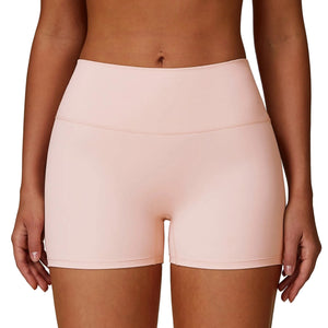Brushed high waist women's yoga shorts in various colors