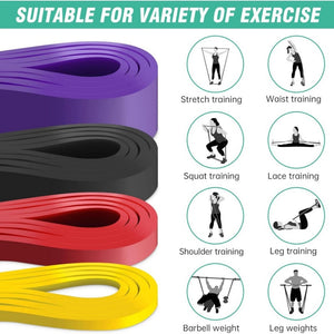 Heavy duty resistance bands set for full body fitness workouts