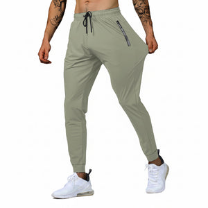 Men's jogging sports pants in black, gray, khaki, and blue colors