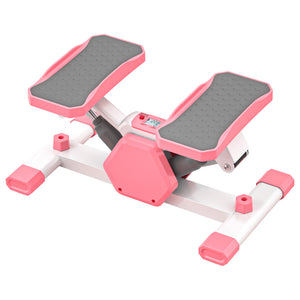 Pink mini silent hydraulic foot pedal stepper for home fitness