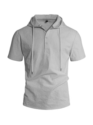 Men's linen slim fit short-sleeve shirt in various colors