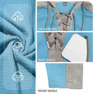 Men's waffle-weave sweatshirt with drawcord in various colors