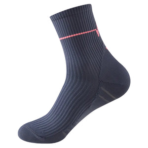 Mid-calf sweat-wicking running socks in multiple colors