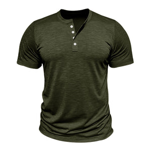 Men's slim fit bamboo fiber Henley shirt in various colors