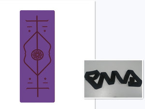 Non slip TPE yoga mat with position lines in various colors
